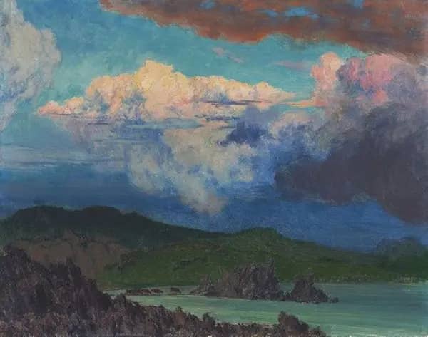 Le Lac Chambon 1914 by Emile Friant | Oil Painting Reproduction