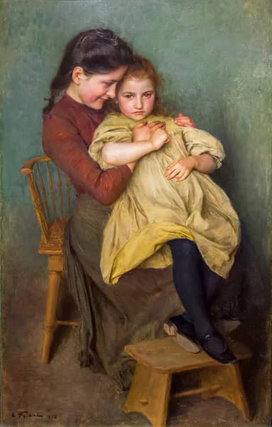 Child's Grief by Emile Friant | Oil Painting Reproduction