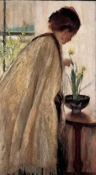 Daffy Down-Dilly 1908 by Lilian Westcott Hale | Oil Painting Reproduction