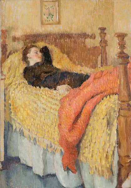 Woman Resting c1920 by Lilian Westcott Hale | Oil Painting Reproduction
