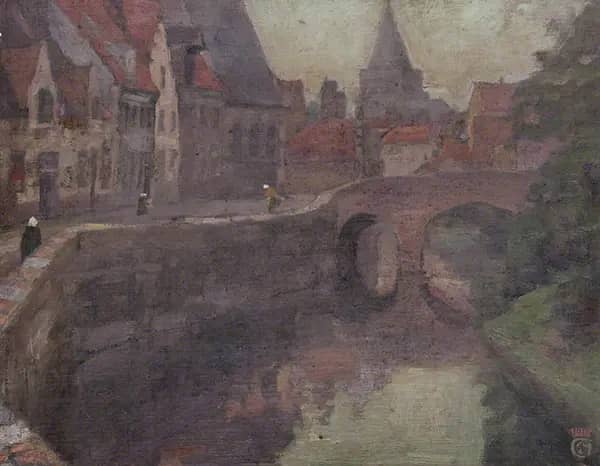 Speelmansrei Bruges 1911 by Alec Grieve | Oil Painting Reproduction