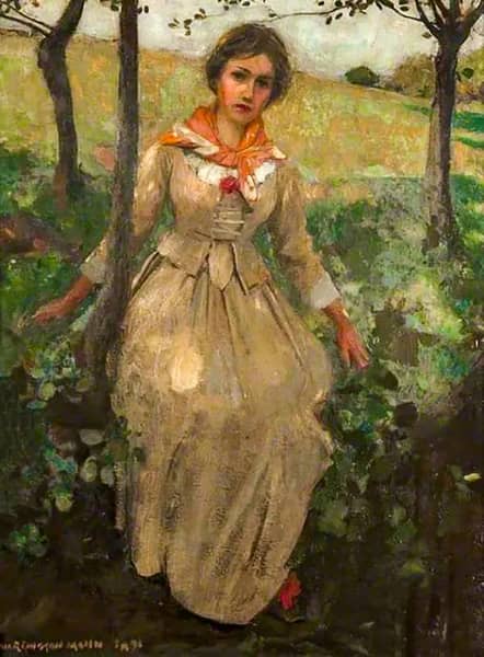 A Young Woman by Harrington Mann | Oil Painting Reproduction