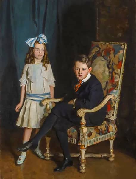 Portrait of Jean Mckelvie Sclater Booth and her Brother | Oil Painting Reproduction