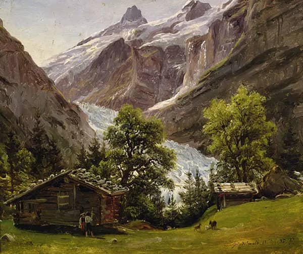 Grindelwald Switzerland by Thomas Fearnley | Oil Painting Reproduction