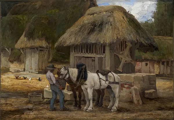 Farmyard 1878 by Julien Dupre | Oil Painting Reproduction