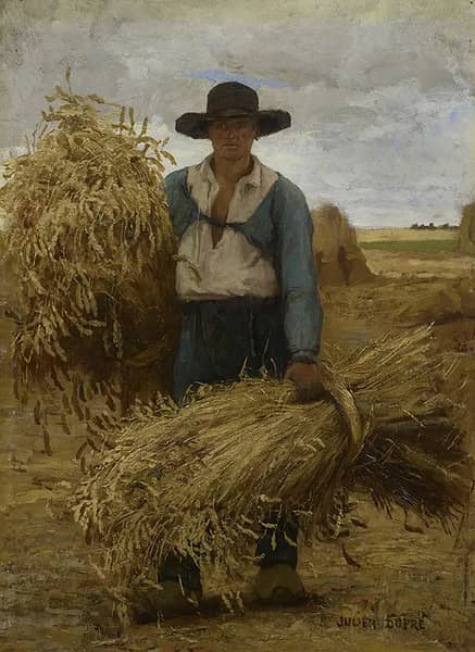 Gleaner in the Sunlight 1879 by Julien Dupre | Oil Painting Reproduction