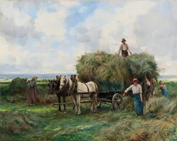Haymaking by Julien Dupre | Oil Painting Reproduction