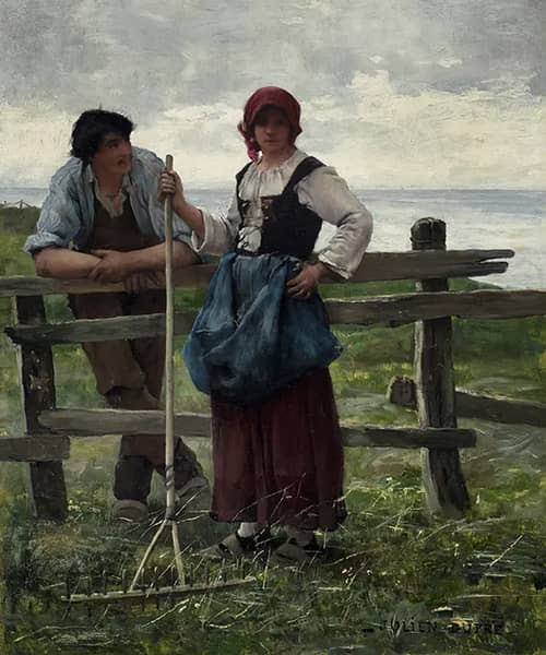 Two Lovers 1887 by Julien Dupre | Oil Painting Reproduction