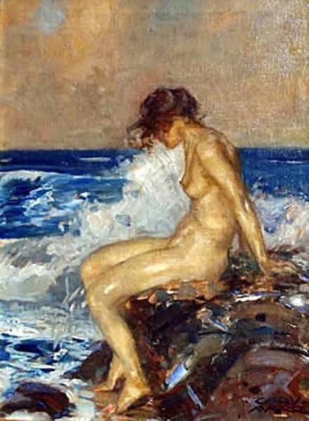 Untitled Nude by Carl von Marr | Oil Painting Reproduction