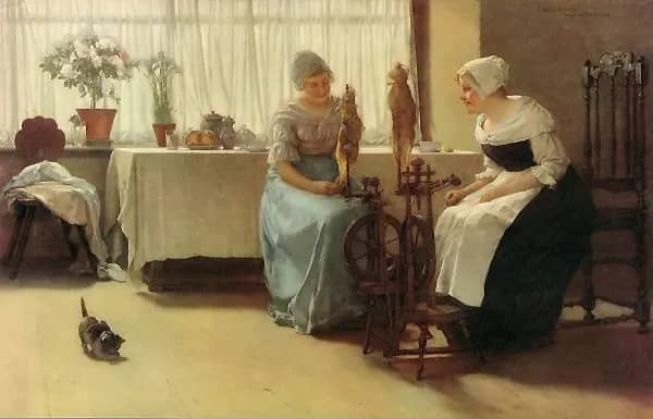 The Gossips by Carl von Marr | Oil Painting Reproduction