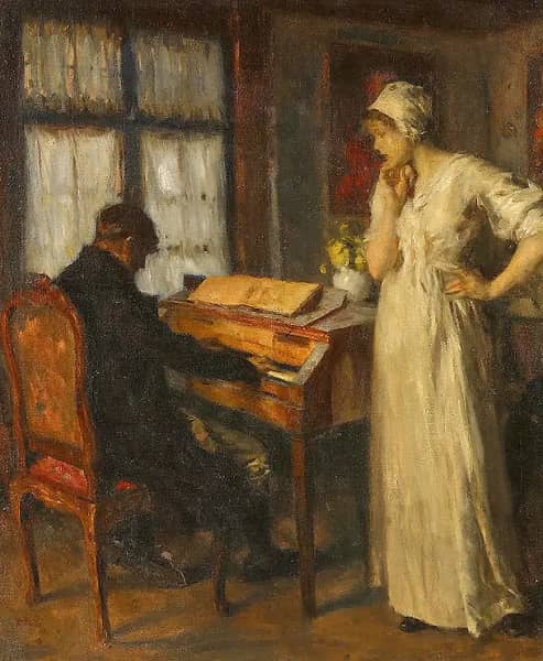 In Music Room by Carl von Marr | Oil Painting Reproduction