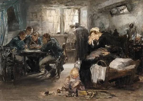 Awaiting Good News by Carl von Marr | Oil Painting Reproduction