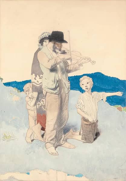 The Fiddler by William Orpen | Oil Painting Reproduction