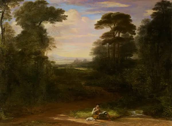 Landscape Evening 1821 by Washington Allston | Oil Painting Reproduction