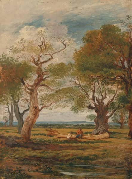 Landscape with Figures by John Linnell | Oil Painting Reproduction