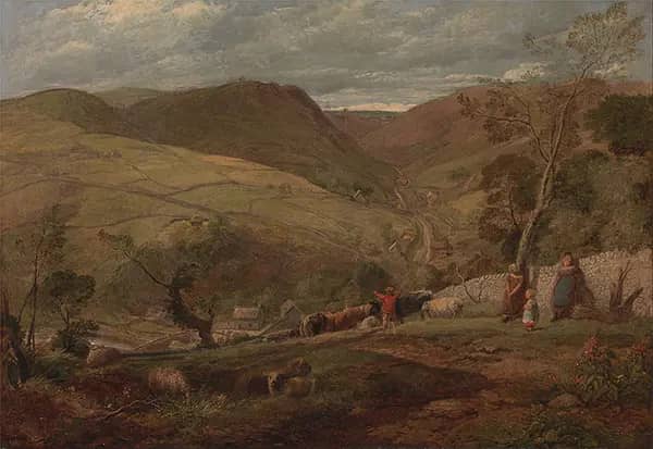 View in Dovedale 1815 by John Linnell | Oil Painting Reproduction