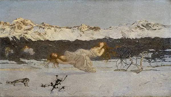 The Punishment of Lust by Giovanni Segantini | Oil Painting Reproduction