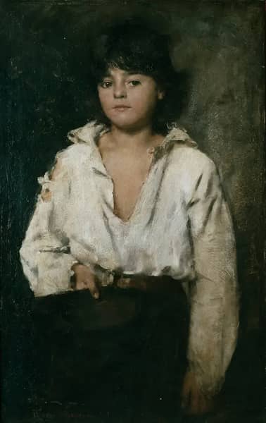 Italian Boy by Hans Heyerdahl | Oil Painting Reproduction