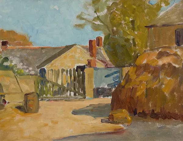 Farm Yard in Brittany | Oil Painting Reproduction