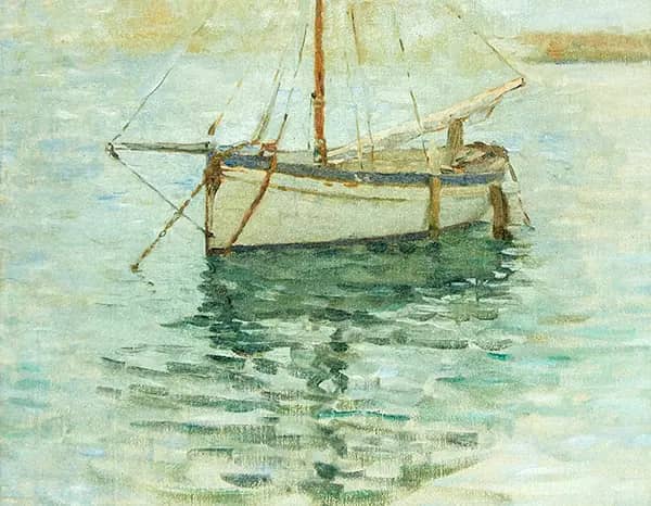 Moored Boat by Helen Galloway McNicoll | Oil Painting Reproduction