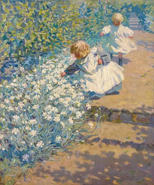 Picking Flower by Helen Galloway McNicoll | Oil Painting Reproduction
