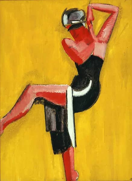 Dancer on Yellow Background by Harald Giersing | Oil Painting Reproduction