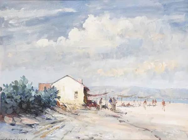 The Beach at Torremolinos by Edward Seago | Oil Painting Reproduction