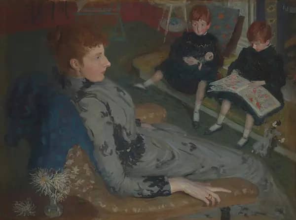 Mrs Cyprian Williams and her Two Little Girls 1891 | Oil Painting Reproduction