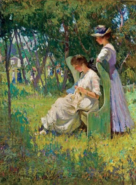 Two Girls Old Lyne ca1905 | Oil Painting Reproduction
