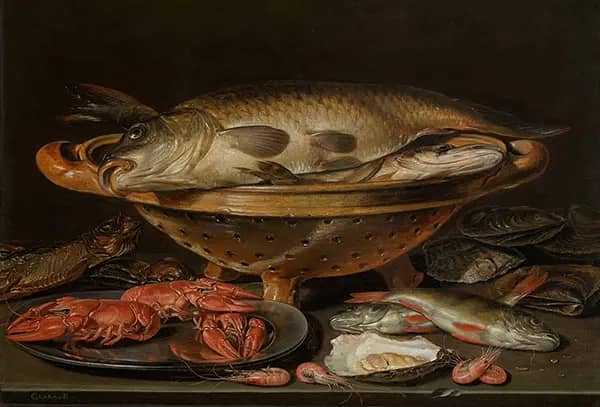 Still Life with Fish by Clara Peeters | Oil Painting Reproduction