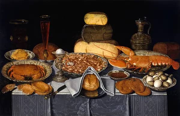 Still Life with Crab Shrimps and Lobster 1630 | Oil Painting Reproduction