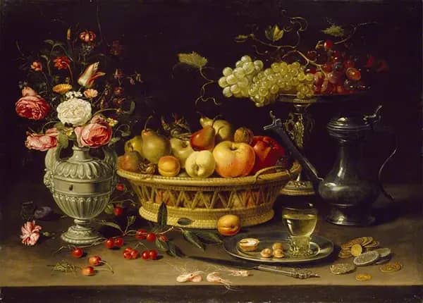Still Life of Fruit and Flowers c1585 | Oil Painting Reproduction