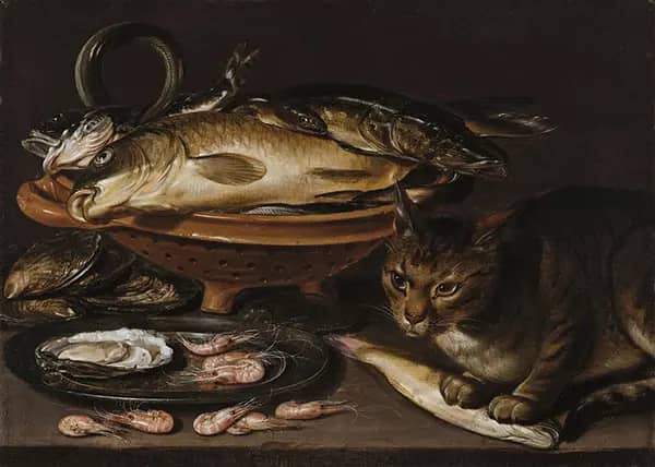 Still Life of Fish and Cat after 1620 | Oil Painting Reproduction