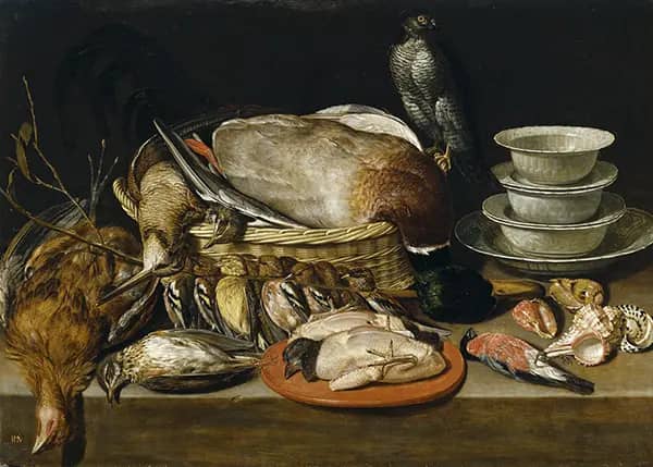 Still Life of Dead Game Birds by Clara Peeters | Oil Painting Reproduction