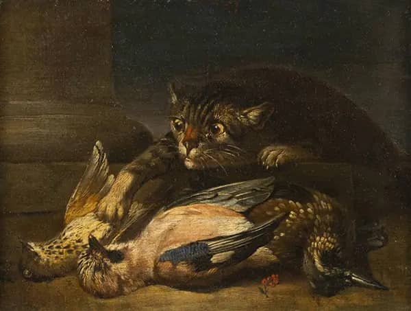 Katze mit Erlegtem Federvieh by Clara Peeters | Oil Painting Reproduction