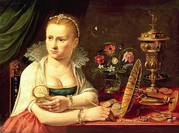 A Vanitas Portrait of a Lady by Clara Peeters | Oil Painting Reproduction