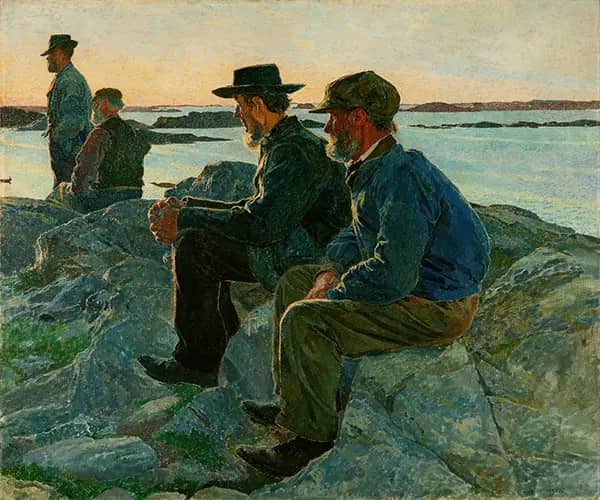 On the Rocks Fiskebackskil by Carl Wilhelmson | Oil Painting Reproduction