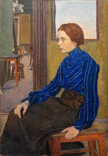 Girl in Blue 1904 by Carl Wilhelmson | Oil Painting Reproduction