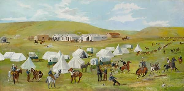 Cowboy Camp During The Roundup | Oil Painting Reproduction