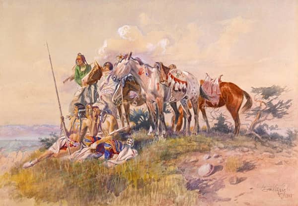 Watching for The Smoke Signal | Oil Painting Reproduction