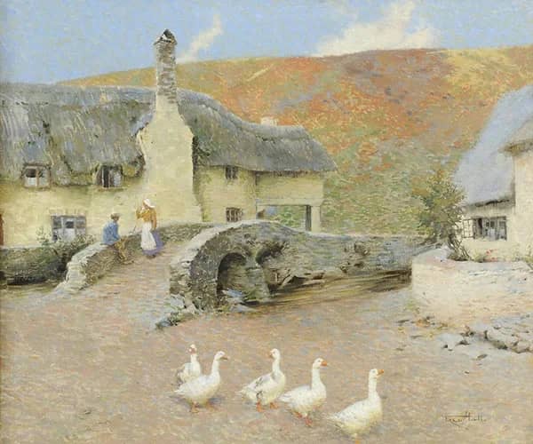 The Pack Horse Bridge Allerford Nr Porlock | Oil Painting Reproduction