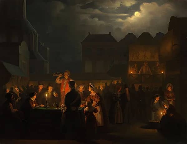 At the Fair by Petrus van Schendel | Oil Painting Reproduction