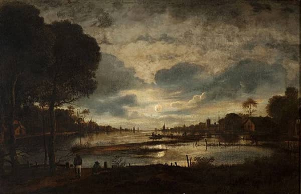 Moonlit Landscape by Petrus van Schendel | Oil Painting Reproduction