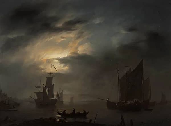 Night Navy by Petrus van Schendel | Oil Painting Reproduction