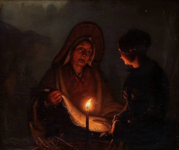 Selling the Fish by Petrus van Schendel | Oil Painting Reproduction