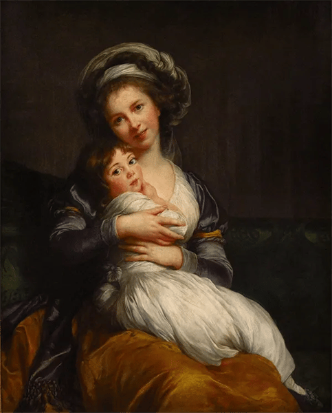 Self Portrait with her Daughter Julie | Oil Painting Reproduction