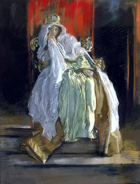 The Queen in Hamlet 1897 by Edwin Austin Abbey | Oil Painting Reproduction