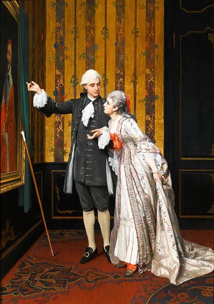 Admiration for the Portrait of Cardinal Richelieu 1876 | Oil Painting Reproduction