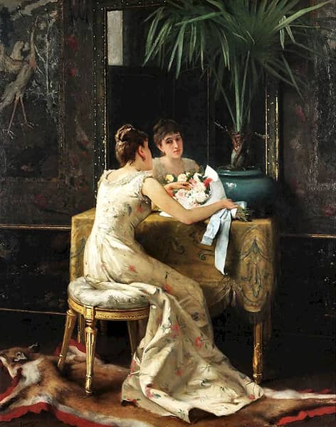 The Bouquet Belgian School by Auguste Serrure | Oil Painting Reproduction