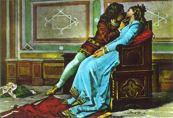 Paolo and Francesca by Amos Cassioli | Oil Painting Reproduction